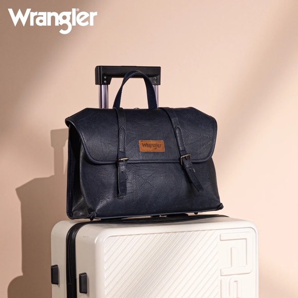 Wrangler Top Handle Carry Satchel/Laptop Bag/Backpack/Crossbody Navy Blue main image 8